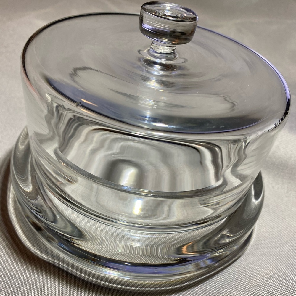 Heavy Glass Covered Dish